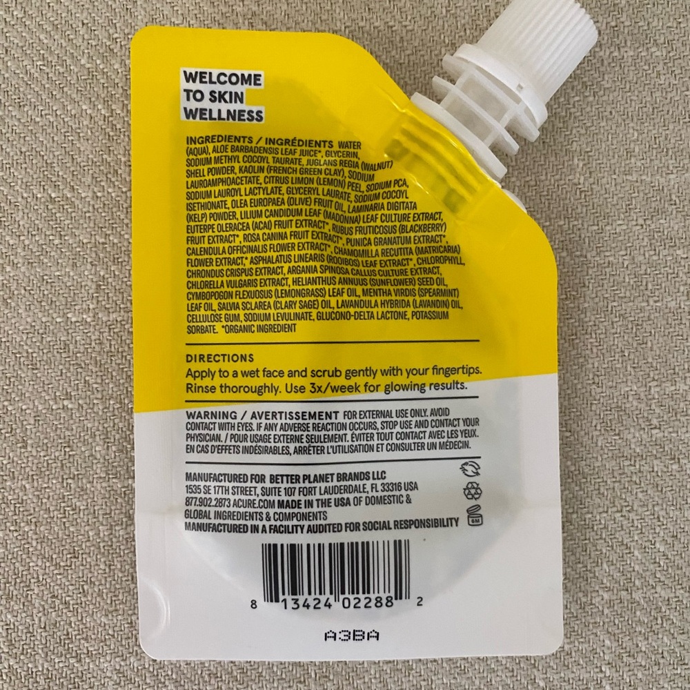 ACURE 3 Brightening Facial Scrubs NEW - Picture 2 of 2